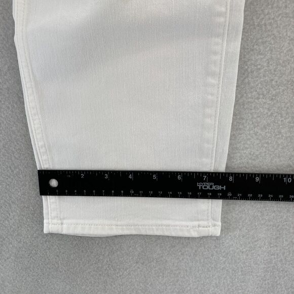 J.Crew 10" Vintage Slim Straight Jeans Women's 35 White Stretch Denim Button Fly - Picture 12 of 14